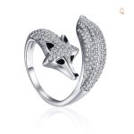Bague Renard Femme Fashion en métal élégant
