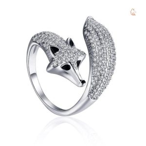 Bague Renard Femme Fashion en métal élégant