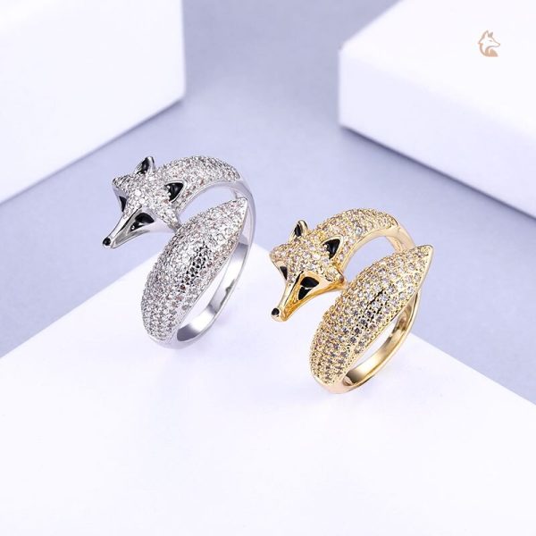 Bague renard stylée pour femme, design unique