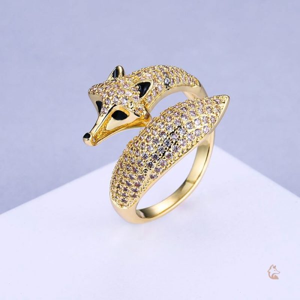 Bague en métal représentant un renard, parfaite pour tous les jours
