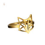 Bague Renard Femme Origami en métal élégant