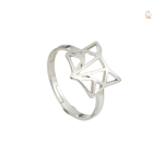 Bague origami représentant un renard stylisé