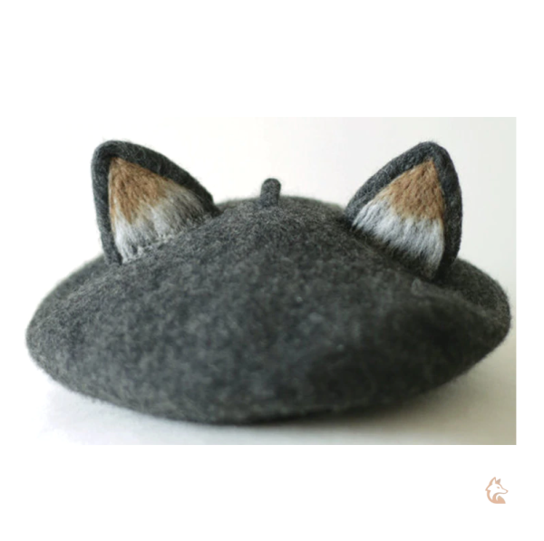 Béret stylé avec design renard unique