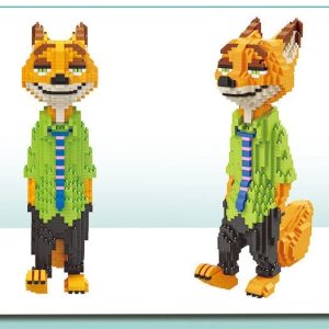 Blocs Renard Zootopie avec personnages Nick et Judy