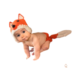 Bonnet Renard Bébé et Couche Renard 2 pièces