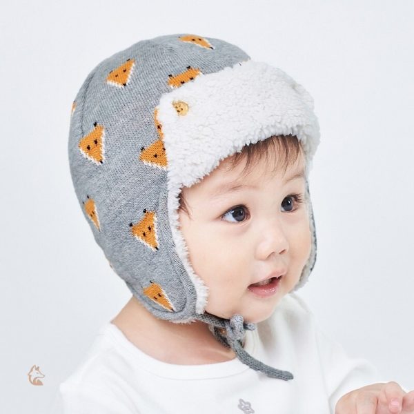 Accessoire pour bébé : bonnet renard au motif ludique