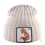 Bonnet douillet avec design de renard
