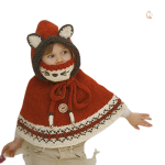 Bonnet Renard Cagoule et Cape Tricot pour Enfant