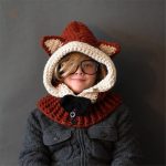 Bonnet original en tricot, style renard pour l'hiver