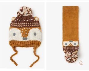 Ensemble bonnet et écharpe Renard pour enfant
