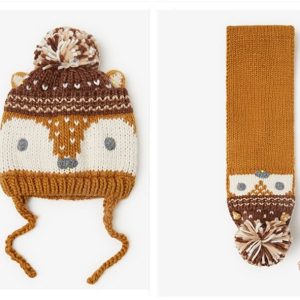 Ensemble bonnet et écharpe Renard pour enfant