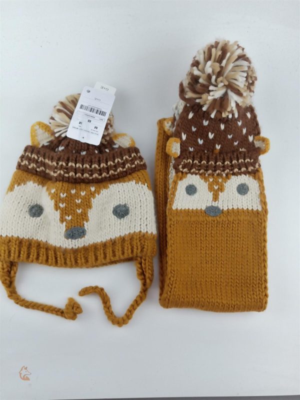 Écharpe enfant en textile doux, motif Renard