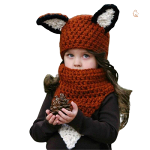 Bonnet Renard Enfant et Écharpe assortie