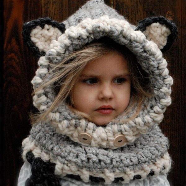 Bonnets Renard en tricot pour filles