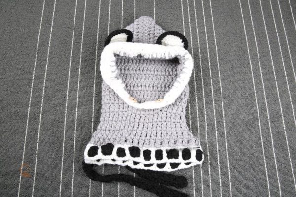 Accessoire mode pour enfants, bonnet renard gris