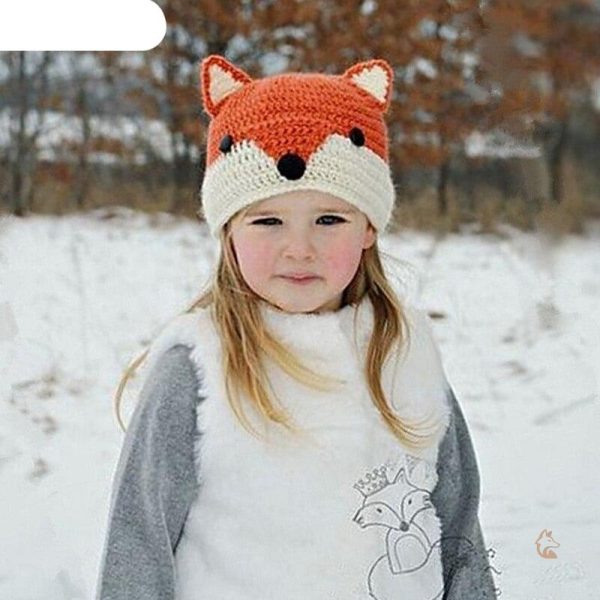 Bonnets Renard Mignon en Tricot pour Enfants