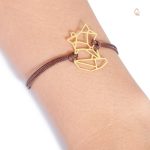 Bracelet artistique en forme de renard doré