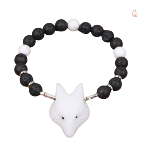 Bracelet Renard en Pierre de Lave