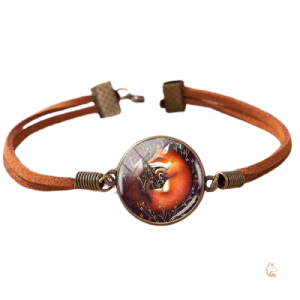 Bracelet Renard Roux en art moderne et stylisé