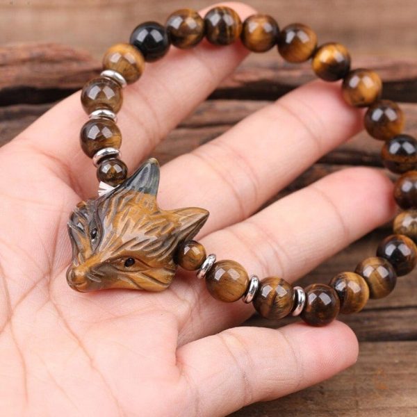 Bijou unique Renard avec Oeil de Tigre en harmonie