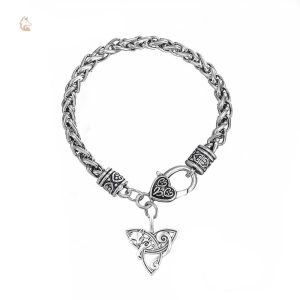 Bracelet Renard Viking avec motif Triquetra celtique