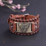 Élégant bracelet en cuir avec motif de renard