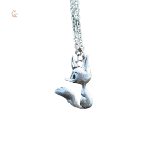 Collier Renard Cartoon Mignon en argent