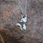 Collier en argent au motif de renard adorable