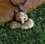 Collier stylisé renard, design adorable en argent