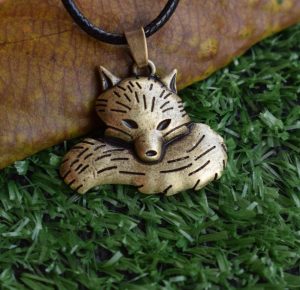 Collier stylisé renard, design adorable en argent
