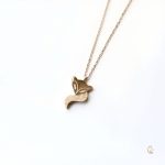 Collier chic en or avec motif de renard stylisé