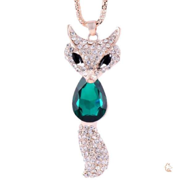 Collier Renard Émeraude, bijou délicat et élégant