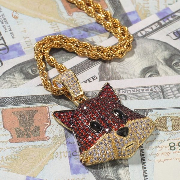Accessoire mode : collier renard emoji chic