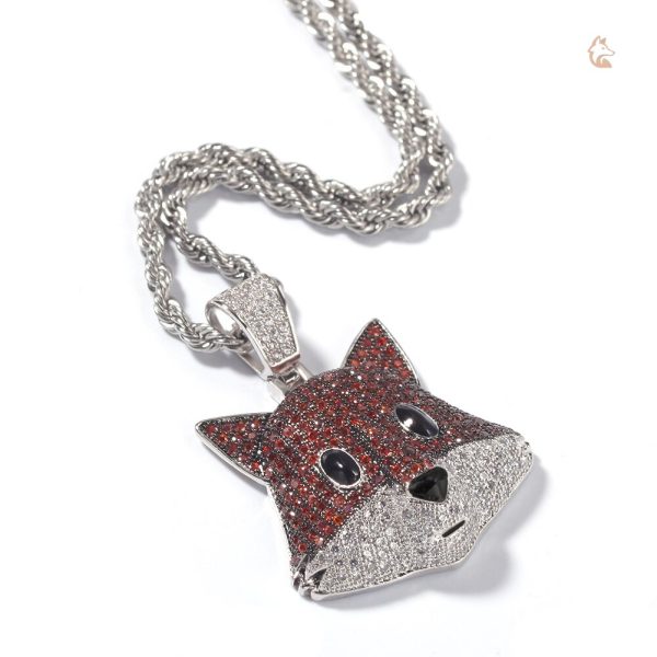 Bijou collier avec motif de renard amusant