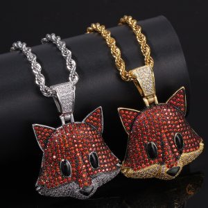 Collier renard emoji coloré pour un look ludique