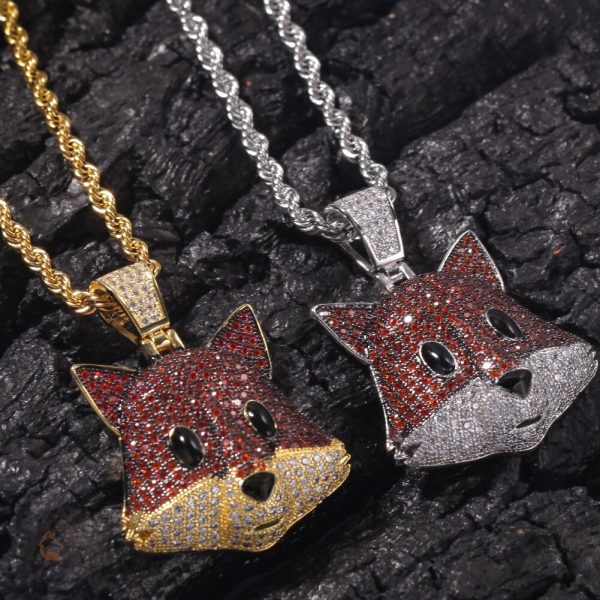 Collier original avec design renard emoji