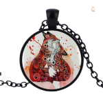 Accessoire unique de collier sur le thème des renards