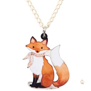 Collier Aquarelle Renard Femme élégant et artistique