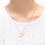 Bijou élégant avec motif de renard en doré