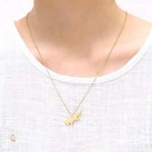 Bijou élégant avec motif de renard en doré