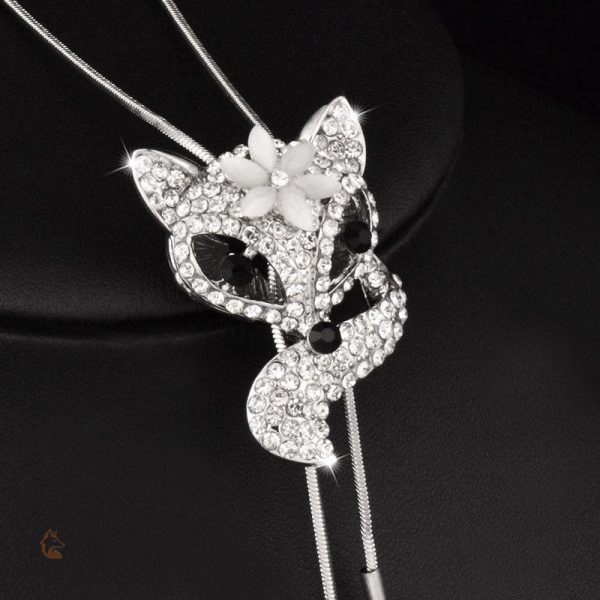 Bijou en Argent au design Renard incrusté de Diamants