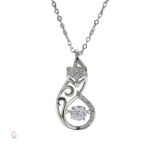 Collier Renard Femme en Argent avec finition glaciale