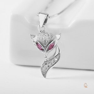Collier Femme Argent avec Pendentif Renard