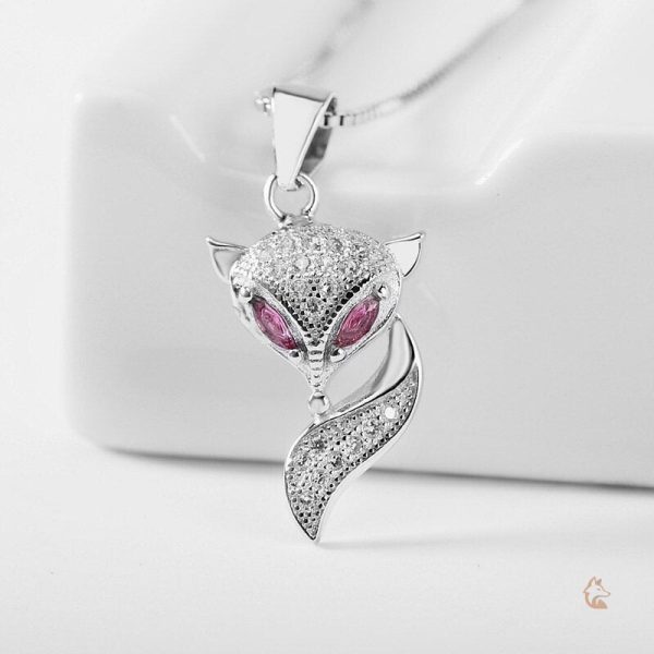 Collier Femme Argent avec Pendentif Renard