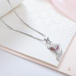 Bijou en Argent avec Oeil Rose Renard