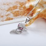 Collier Élégant Renard Oeil Rose