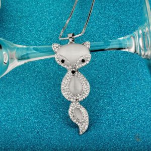 Collier original renard, accessoire tendance pour femme