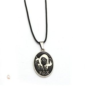 Collier Renard en métal avec design Fox Gear