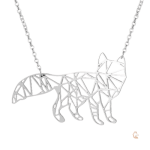 Collier Origami Renard en argent