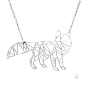 Collier Origami Renard en argent